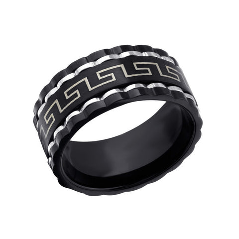 Black Patterned Ring